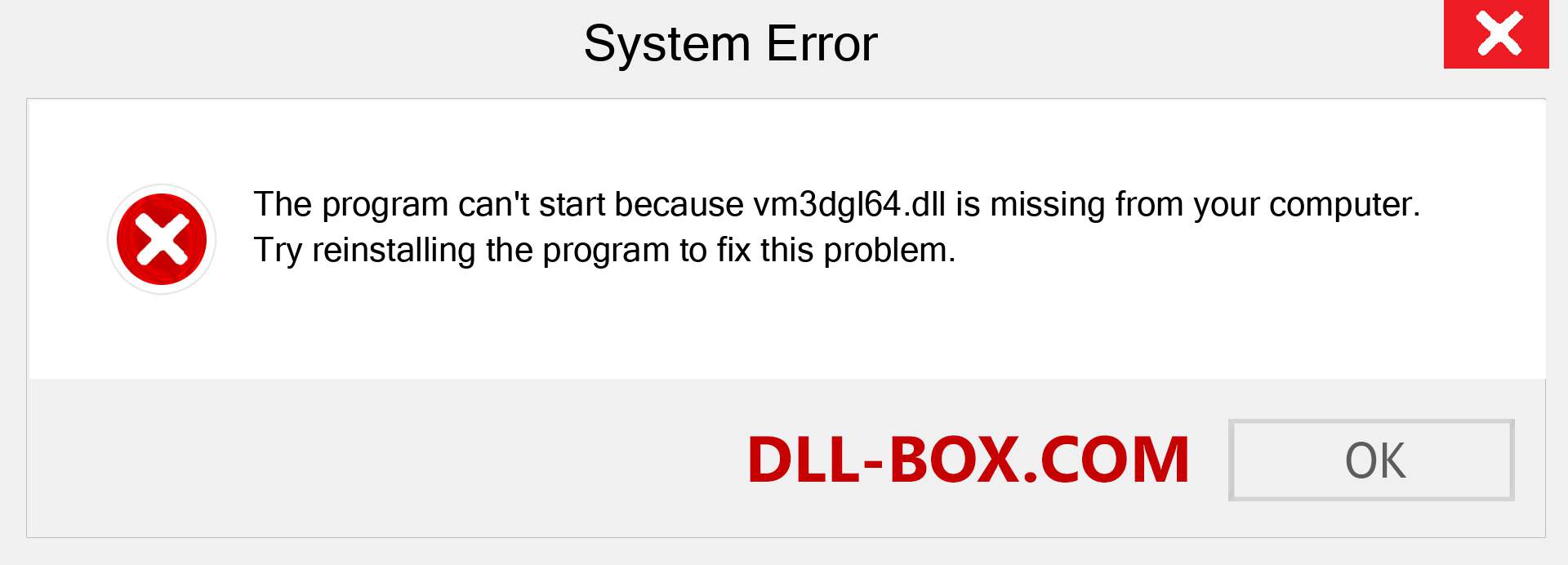  vm3dgl64.dll file is missing?. Download for Windows 7, 8, 10 - Fix  vm3dgl64 dll Missing Error on Windows, photos, images