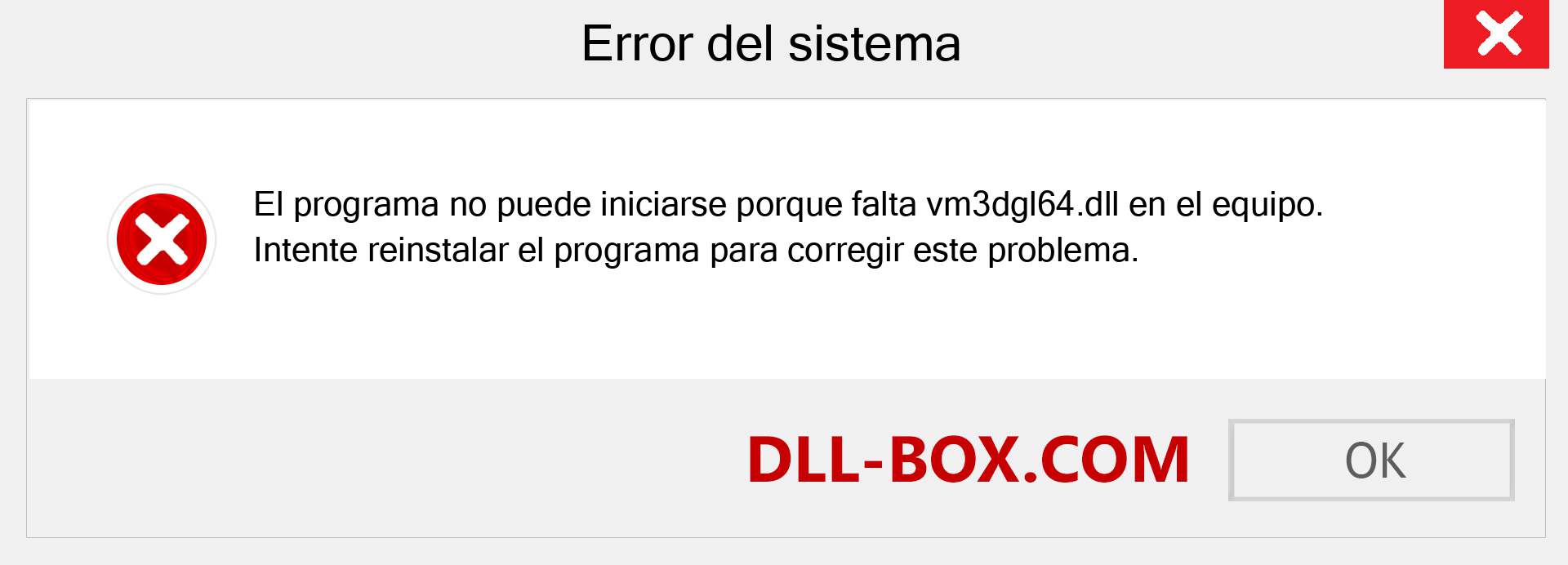 ¿Falta el archivo vm3dgl64.dll ?. Descargar para Windows 7, 8, 10 - Corregir vm3dgl64 dll Missing Error en Windows, fotos, imágenes