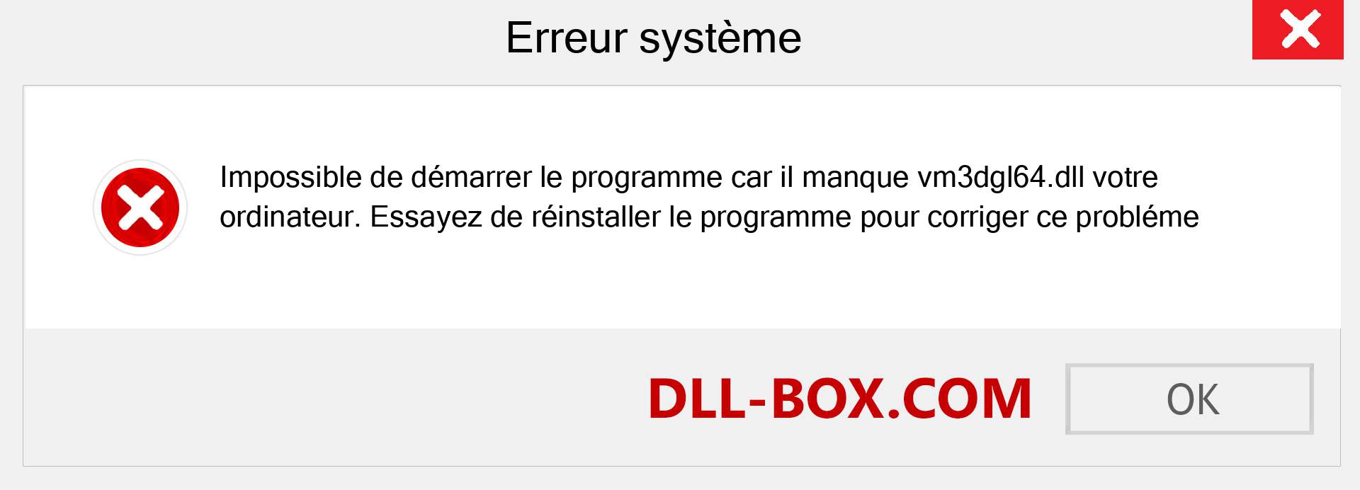 Le fichier vm3dgl64.dll est manquant ?. Télécharger pour Windows 7, 8, 10 - Correction de l'erreur manquante vm3dgl64 dll sur Windows, photos, images